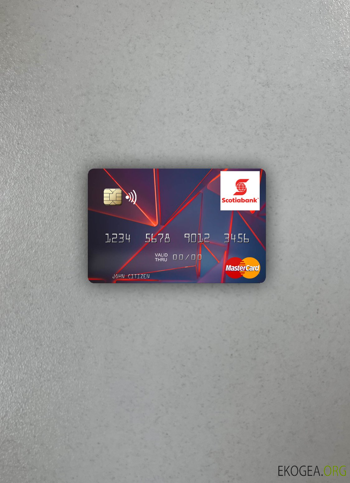 recto photolook mastercard de la Guyana Bank of Nova Scotia